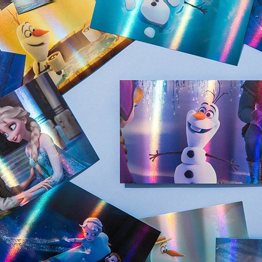 迪士尼 冰雪奇緣 2入雷射卡片 邀請卡 生日卡 明信片 賀卡 咕卡 艾莎