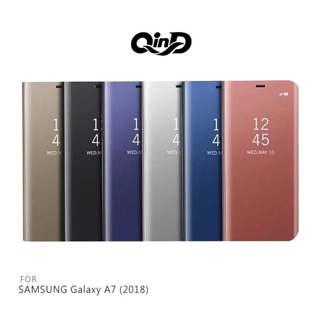 QinD SAMSUNG Galaxy A7 2018 透視皮套 保護殼 手機殼 【出清】
