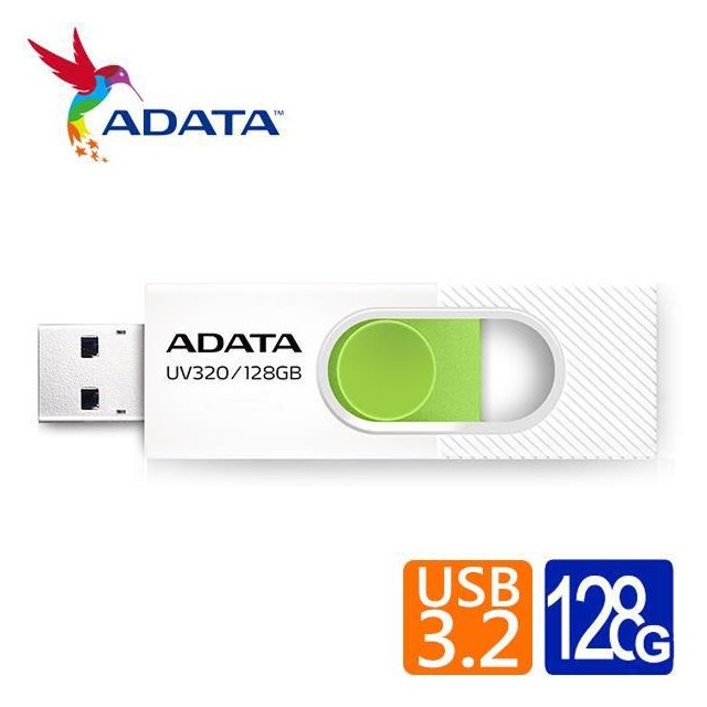 【1768購物網】威剛 UV320 / 128GB USB3.2 隨身碟(白) ADATA (捷元 J0018686)