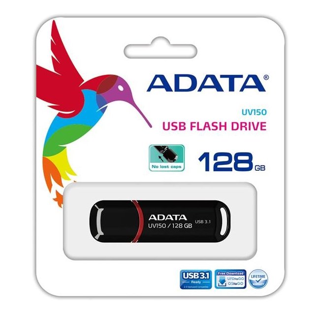 【1768購物網】威剛 UV150/128G USB3.2行動碟(黑色) ADATA (捷元 H4015) 隨身碟