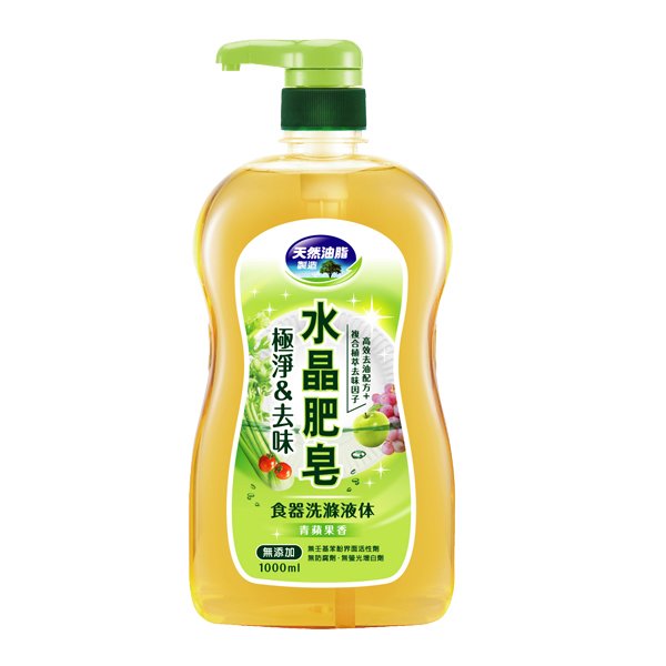 南僑水晶肥皂食器洗滌液體(綠)洗碗精 極淨去味1000ml瓶裝