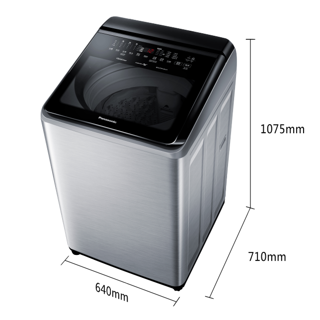 《Panasonic 國際》15公斤 智能聯網變頻直立式溫水洗衣機 NA-V150NMS(不鏽鋼)(含基本安裝)
