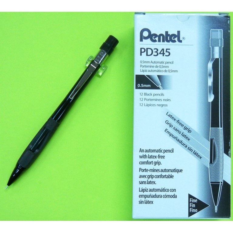 Pentel PD345A 側壓式自動鉛筆 0.5mm 黑桿