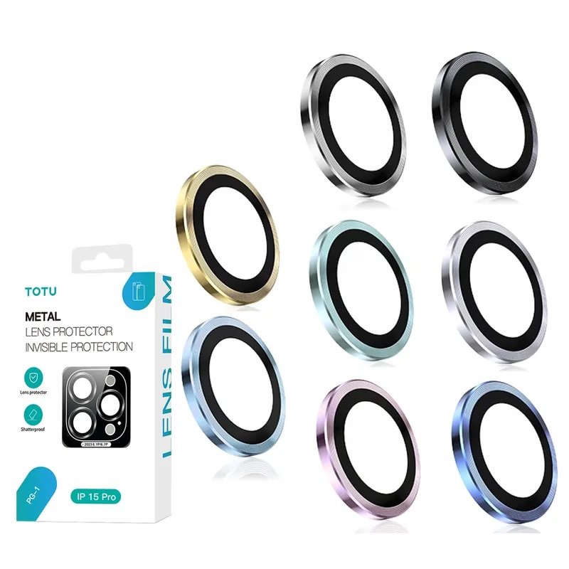 TOTU(現貨) iphone15/15 plus/15 pro/15 Pro Max 鏡頭保護貼 鋼化玻璃膜 鋁合金