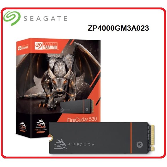 希捷Seagate 火梭魚 FireCuda 530 4TB M.2 PCIe4.0x4 2280 SSD 固態硬碟 含散熱片 ZP4000GM3A023