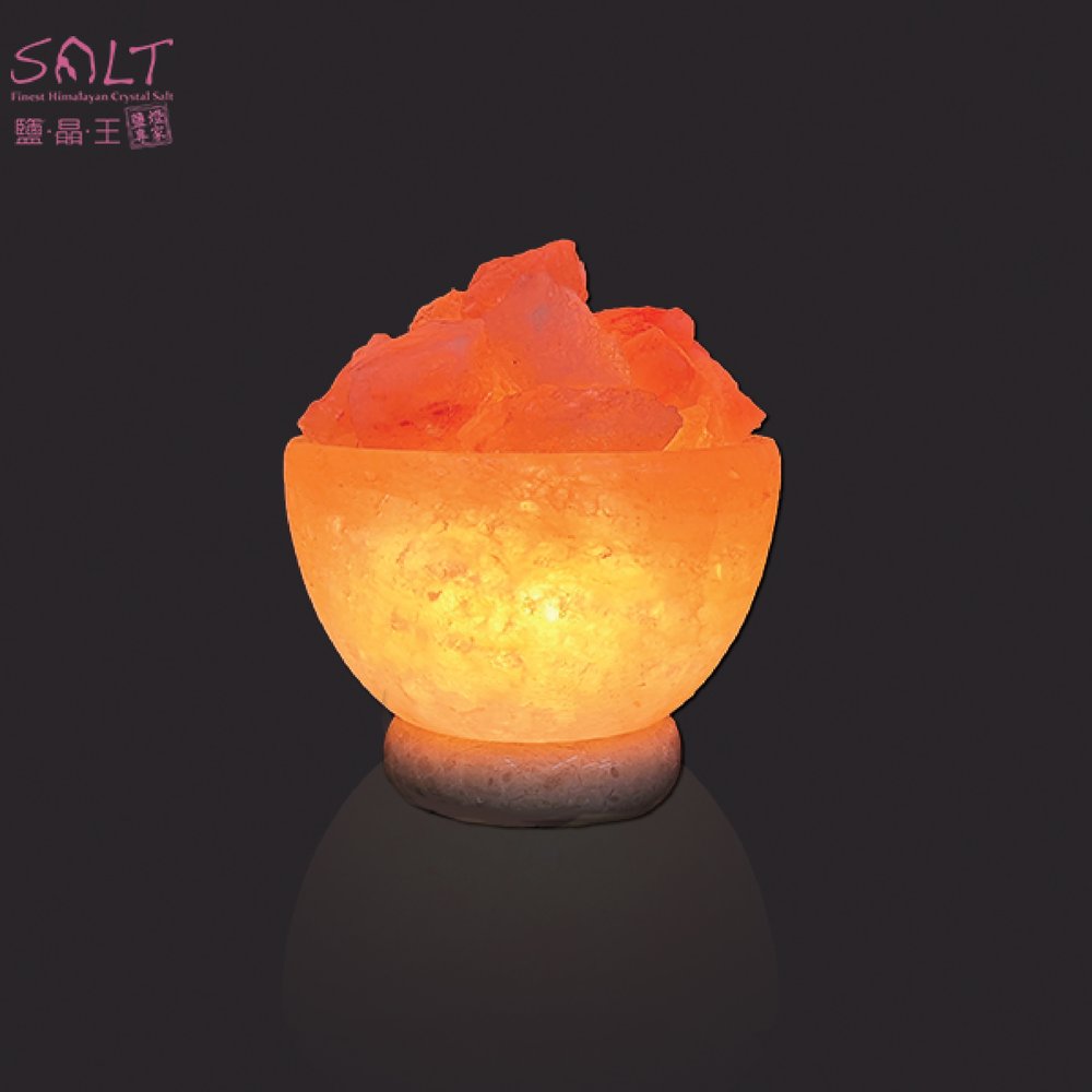 鹽燈專家【鹽晶王】玫瑰鹽聚寶盆鹽燈（口徑約15公分），讓您招財納福，開運旺財，財富滿滿，財源滾滾而來。
