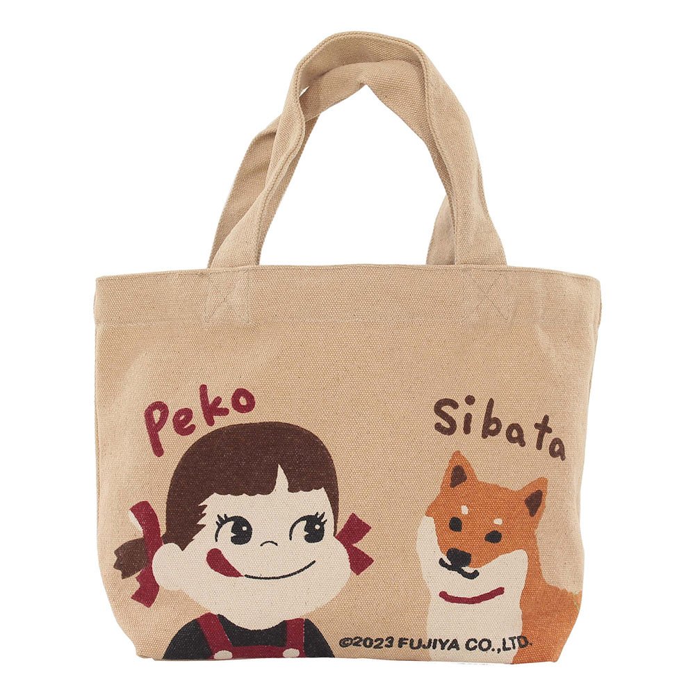 Peko 不二家牛奶妹 柴犬 托特包 手提包 100%棉 日本正版