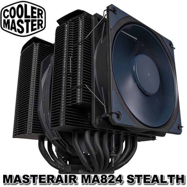 【MR3C】含稅 CoolerMaster MasterAir MA824 Stealth 黑化版 雙塔雙風扇 CPU散熱器