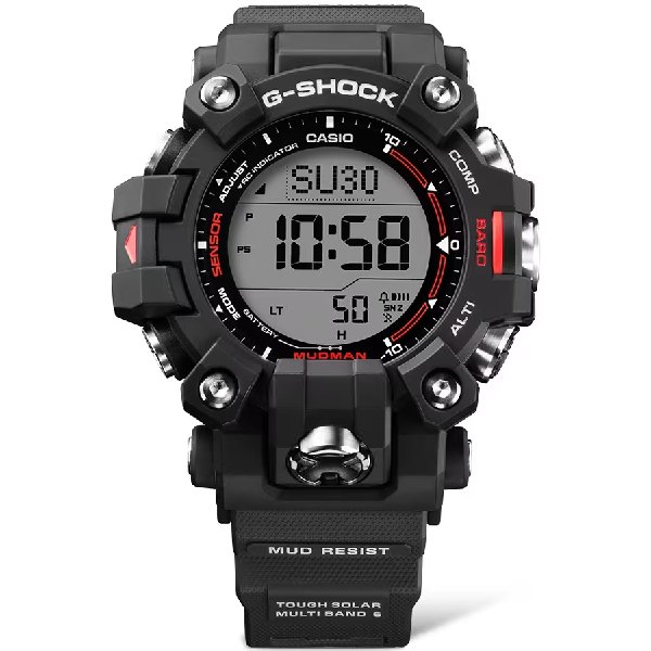CASIO卡西歐 GW-9500-1 防泥結構三重感應器太陽運動潮流能腕錶 經典黑 52.7mm