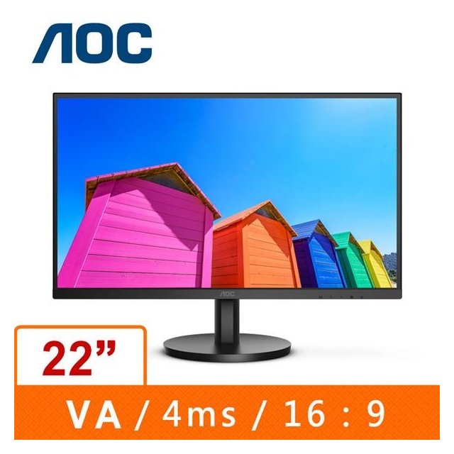 【1768購物網】AOC 22型 22B3HM(黑) 液晶顯示器 (捷元 J0056597) 液晶螢幕