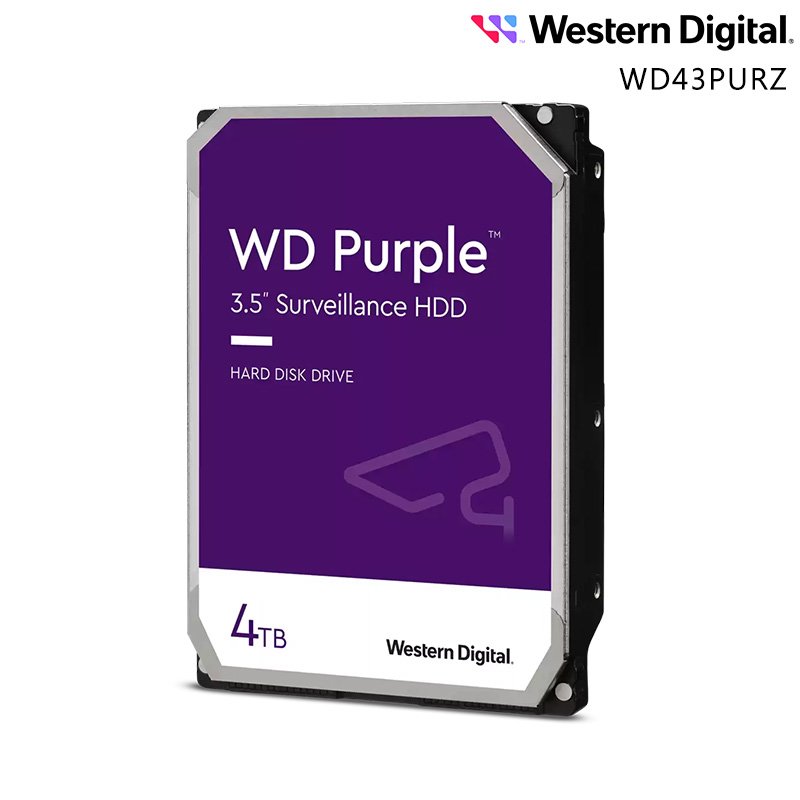 WD 威騰 Purple 紫標 4TB 3.5吋 256M 5400轉 監控硬碟 WD43PURZ