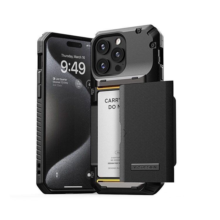 韓國 VRS iPhone 15 Pro / 15 Pro Max 軍工插卡保護套手機殼