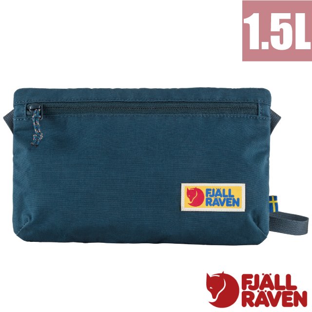 【Fjallraven 小狐狸】Vardag Pocket 1.5L 旅行隨身袋.側背包.斜背包.單肩包.腰包.臀包.護照包.證件錢包/27248-638 風暴藍