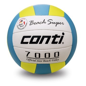 CONTI 日本超細纖維沙灘排球(5號球) 白/藍/黃 台灣技術研發