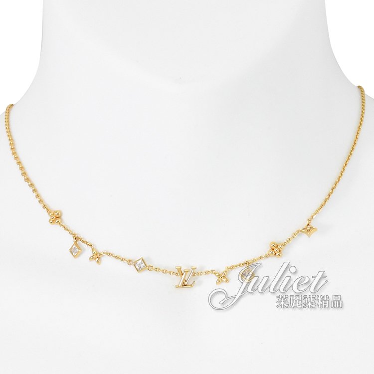 Shop Louis Vuitton V Essential v supple necklace (M63197, M00857) by  mariposaz