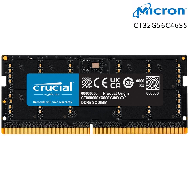 MICRON 美光 Crucial DDR5-5600 32GB CL46 筆記型 記憶體 CT32G56C46S5