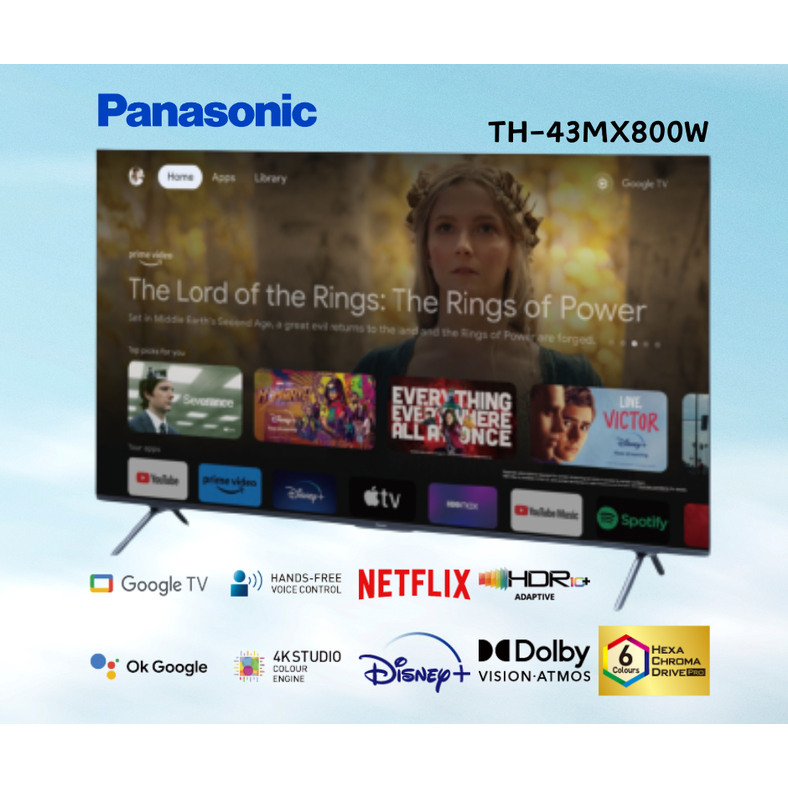 《Panasonic 國際牌》Android TV 43吋 4K聯網 液晶電視 TH-43MX800W (不含視訊盒)(安裝另計)