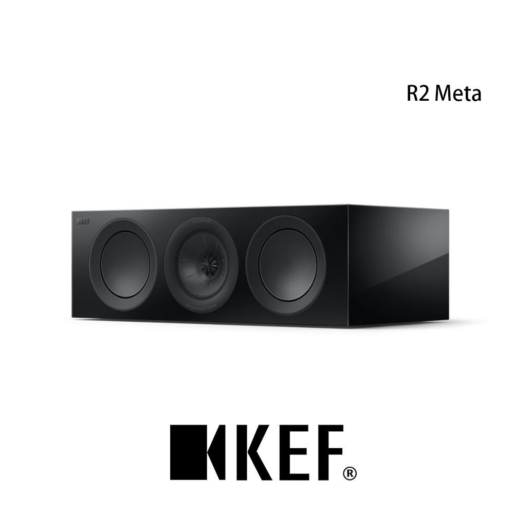 英國 KEF R2 Meta 精巧三音路中央聲道揚聲器 拋光黑 台灣公司貨