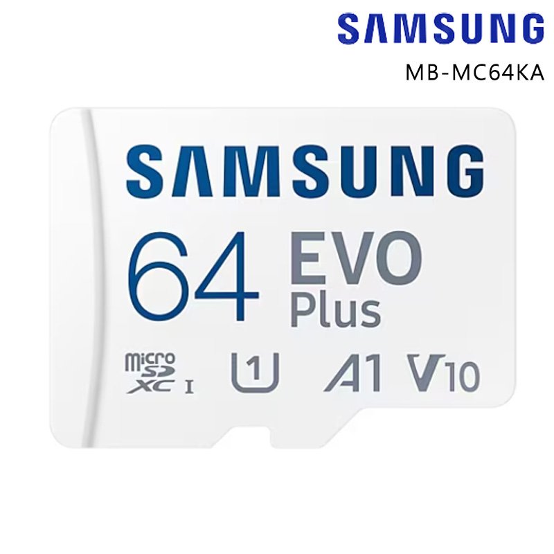 SAMSUNG 三星 EVO Plus microSDXC UHS-I(U1) A1 V10 64GB 記憶卡 MB-MC64KA