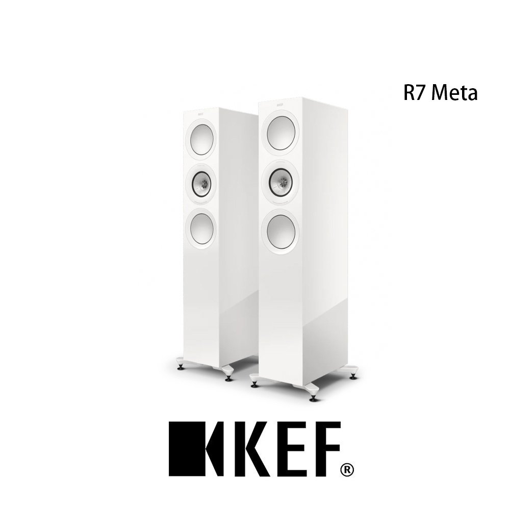 英國 KEF R7 Meta 中型三音路落地式揚聲器 拋光白 台灣公司貨