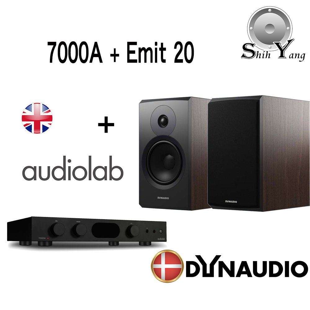 Audiolab 7000A DAC擴大機 + Dynaudio 丹麥 Emit 20 書架喇叭