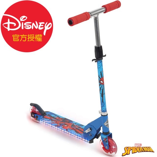 【HUFFY】 迪士尼正版授權 Spider-man漫威蜘蛛人 2閃輪 快裝兒童滑板車