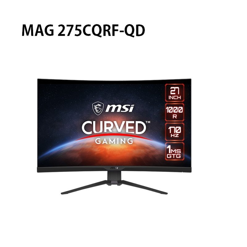 米特3C數位–MSI 微星 MAG 275CQRF-QD 27型/2K/170hz/1ms/VA 曲面電競螢幕
