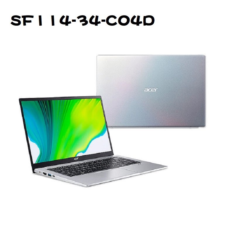 米特3C數位–Acer SF114-34-C04D 彩虹銀(N5100/8G/256G/14吋/FHD/W11)輕薄筆電