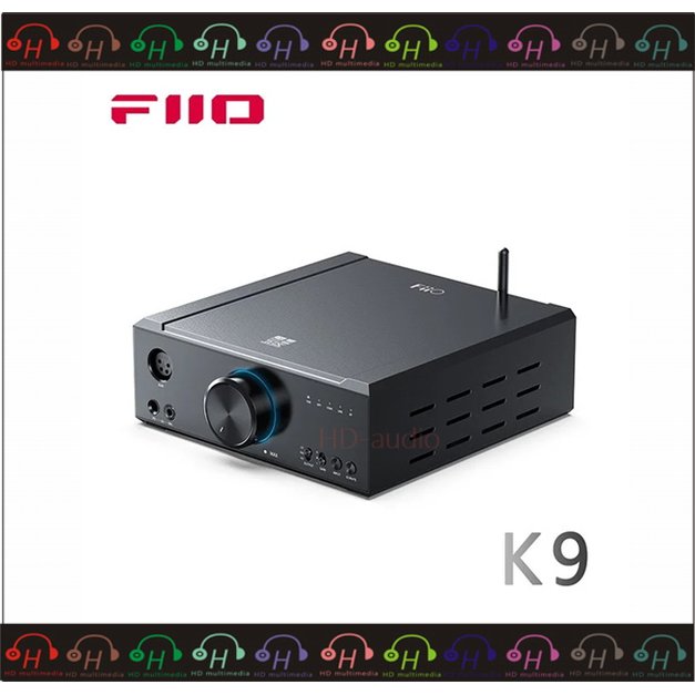 現貨⚡弘達影音多媒體FiiO K9 桌上型 藍牙 耳機擴大機 雙DAC晶片/支援USB、光纖、同軸、RCA輸入/6.35、4.4mm輸出/解碼耳擴
