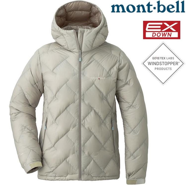 Mont-Bell Permafrost Light Down Parka 女款 防風連帽羽絨外套 1101640 OPGY 白灰