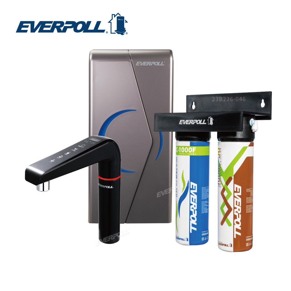 EVERPOLL EVB-298-E廚下型雙溫UV觸控飲水機 搭配DCP-3000HA經典複合淨水器 EVB298