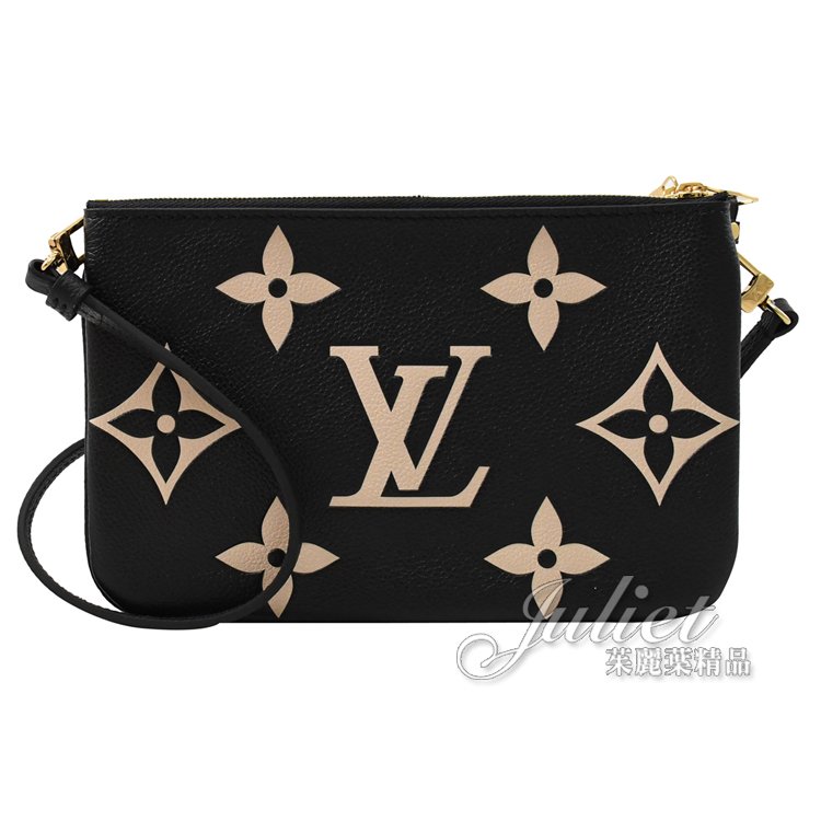 Louis vuitton double zip pochette online black