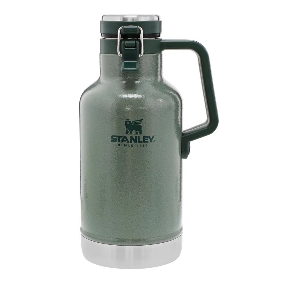 美國 Stanley STANLEY 經典系列 不鏽鋼啤酒壺 64OZ / 錘紋綠 10-01941-123