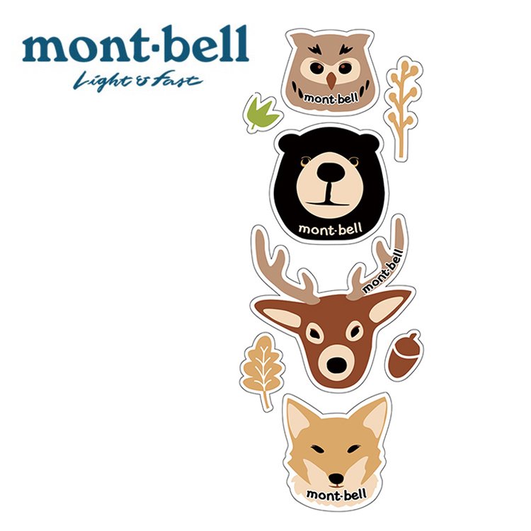 【mont-bell 日本】日本製 森林動物貼紙 (1124861)