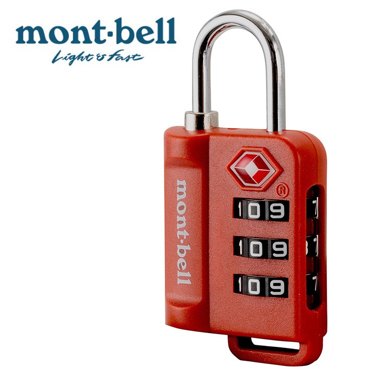 【mont-bell 日本】TS Combination Lock 密碼鎖 紅 (1134137)