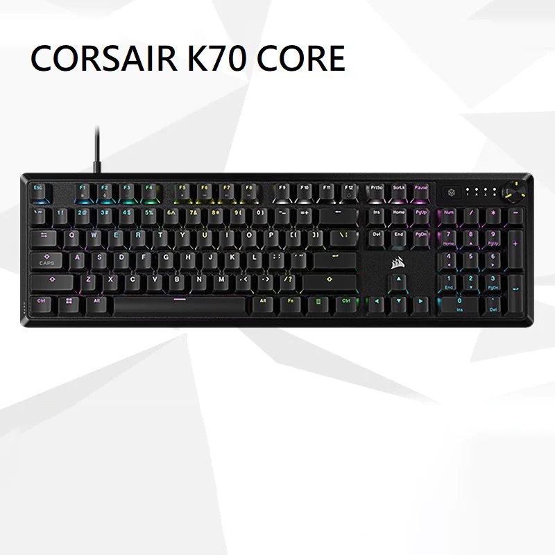 米特3C數位–Corsair 海盜船 CORSAIR K70 CORE 紅軸機械式鍵盤 中文CH-910971E-TW/英文CH-910971E-TW