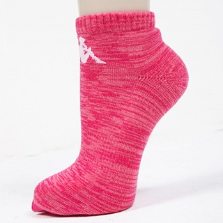 KAPPA 時尚女休閒運動踝襪(薄底) 莓紅麻花 3雙 304TR50V24