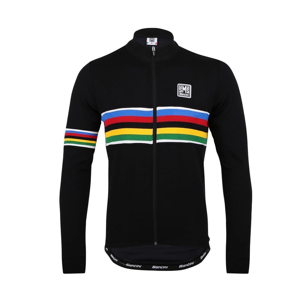 Santini UCI時尚機能羊毛長袖車衣