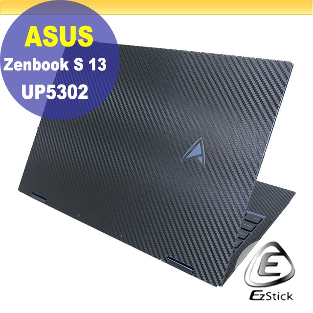 【Ezstick】ASUS UP5302 UP5302ZA 黑色卡夢膜機身貼 DIY包膜