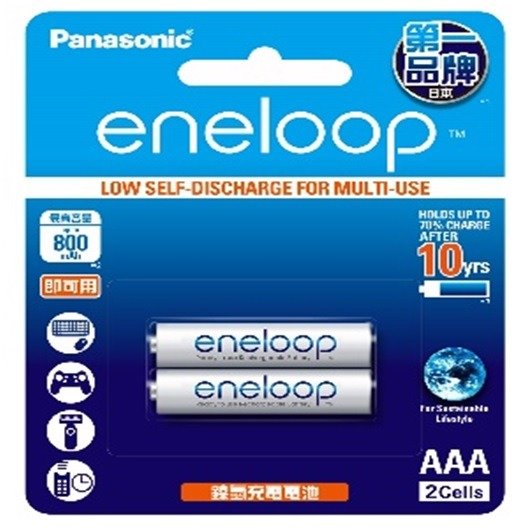 【1768購物網】Panasonic eneloop 中階 4號2 入 800mAh (BK-4MCCE2BTW) (XD) 充電電池