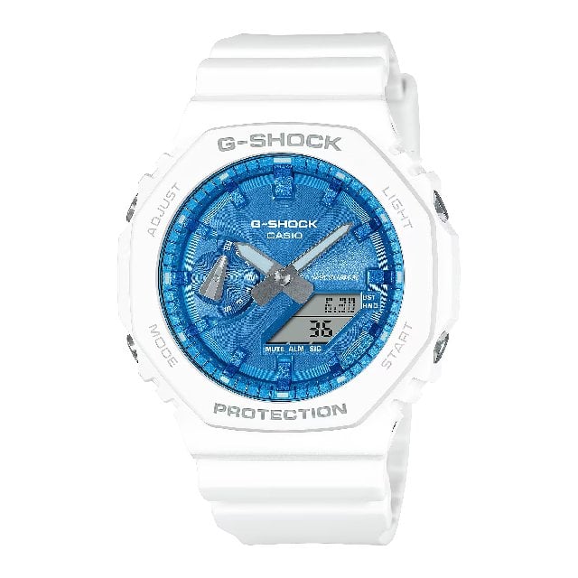 CASIO 卡西歐G-SHOCK GA-2100WS-7A 冬季光彩繽紛對錶系列時尚腕錶 冬季藍 45.4mm