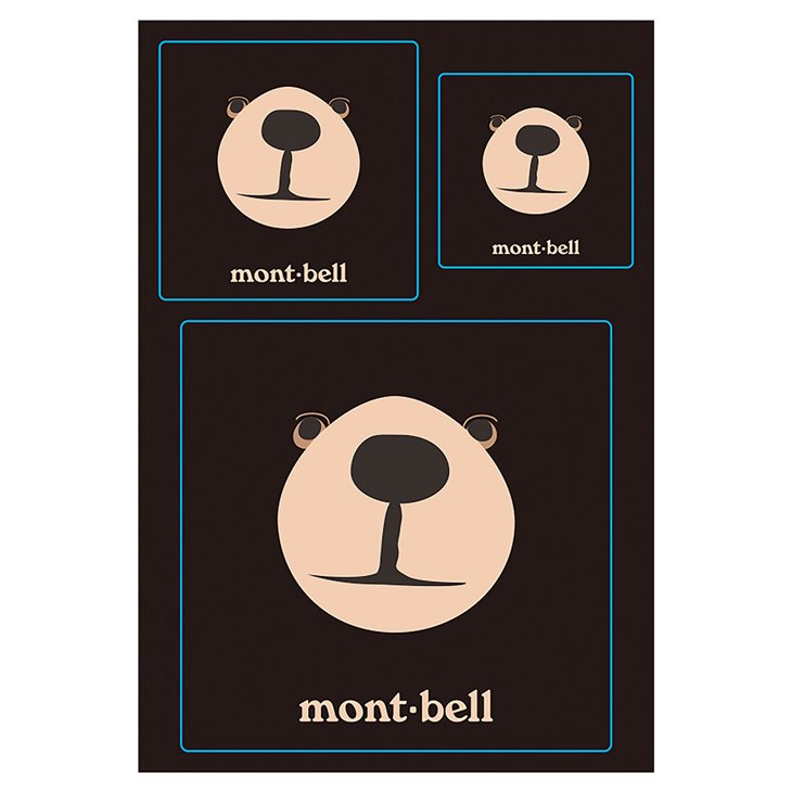【台灣黑熊】日本 mont-bell 1124929 蒙塔熊貼紙 一組3種尺寸