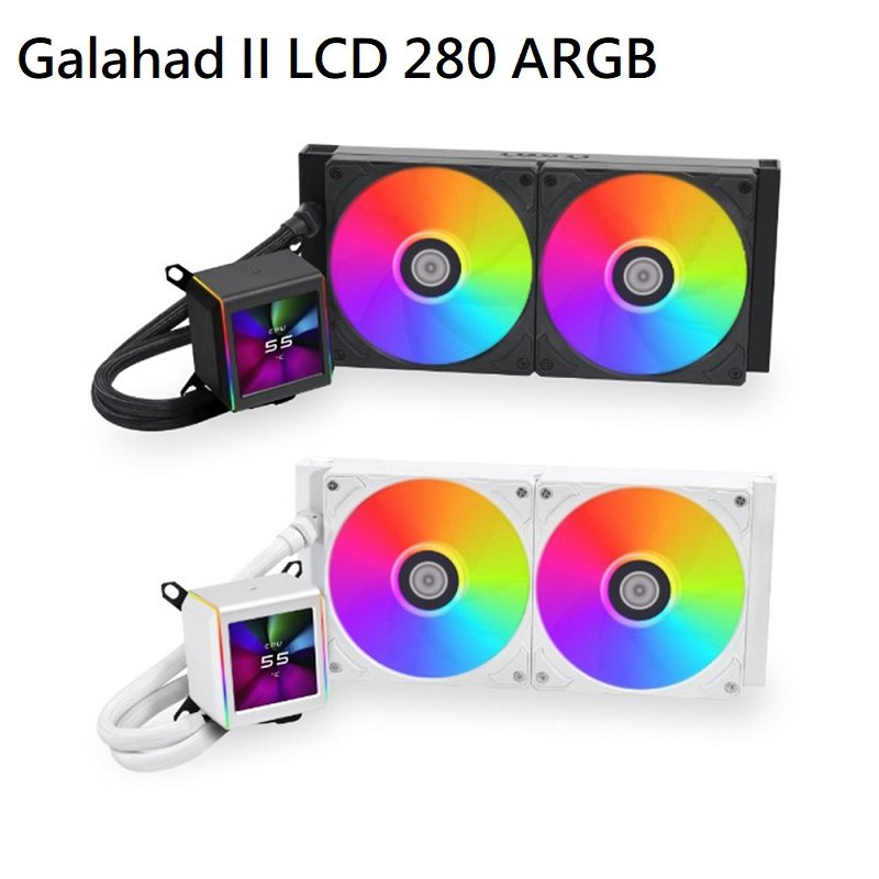 米特3C數位–LIANLI 聯力 Galahad II LCD 280 ARGB 水冷散熱器 白色/黑色