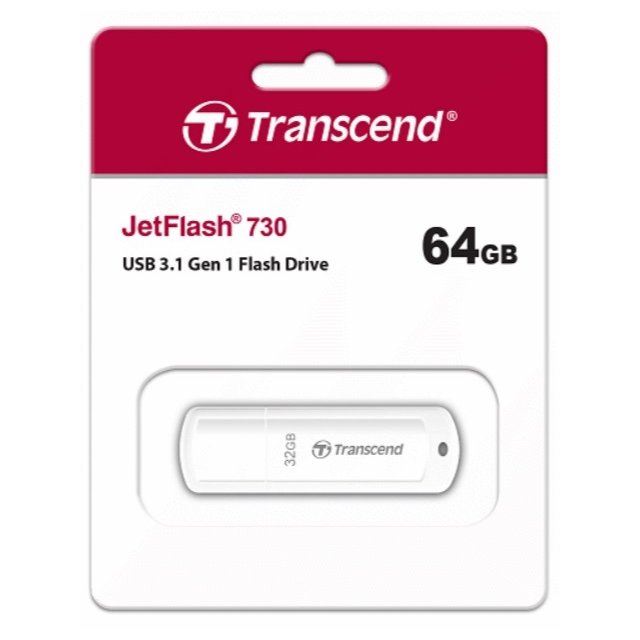 【1768購物網】TRANSCEND JetFlash730 64GB 創見 隨身碟 (白) (精技) TS64GJF730 (JF730)