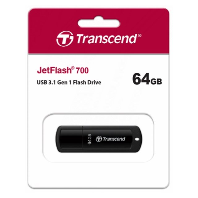 【1768購物網】TRANSCEND JetFlash700 64GB 創見 隨身碟 (黑) (精技) TS64GJF700 (JF700)