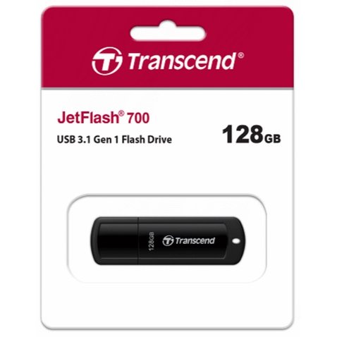 【1768購物網】TRANSCEND JetFlash700 128GB 創見 隨身碟 (黑) (精技) TS128GJF700 (JF700)