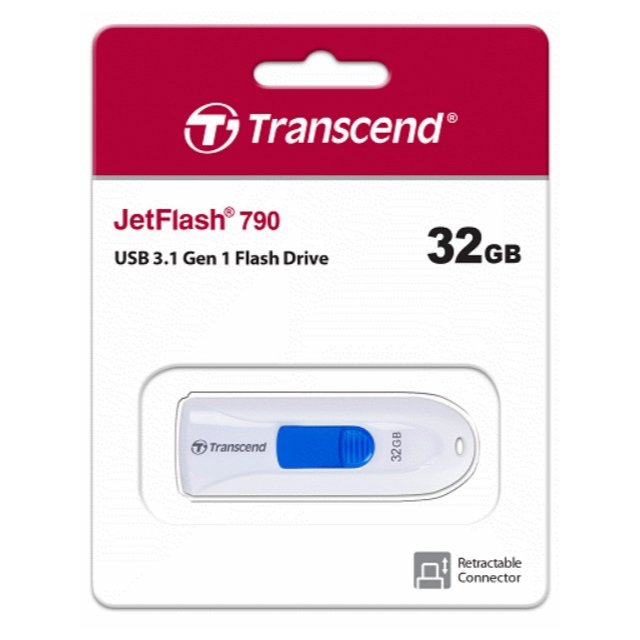 【1768購物網】TRANSCEND JetFlash790 32G 創見 隨身碟 白 (精技) TS32GJF790W (JF790)