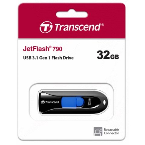 【1768購物網】TRANSCEND JetFlash790 32G 創見 隨身碟 黑 (精技) TS32GJF790K (JF790)