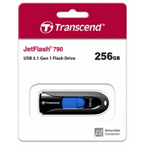 【1768購物網】TRANSCEND JetFlash790 256GB 隨身碟(黑) 創見隨身碟 (精技) TS256GJF790K (JF790)