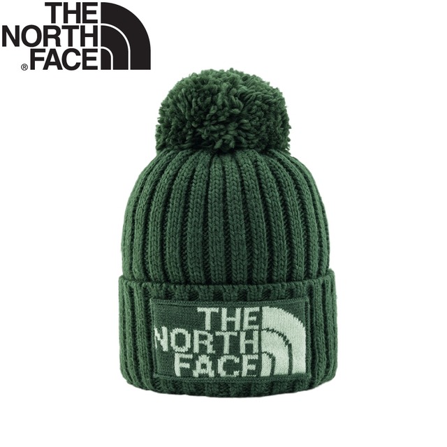 【The North Face 保暖毛帽《綠》】7WJO/登山/保暖帽/男女